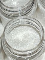 Блёстки Глиттер 301-1.0мм Белый прозрачный глянец - универсальные