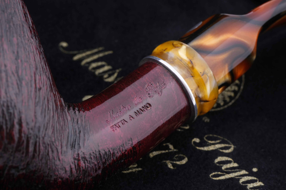 Трубка Mastro De Paja Pettinata Classica с цветным кольцом, M451-8