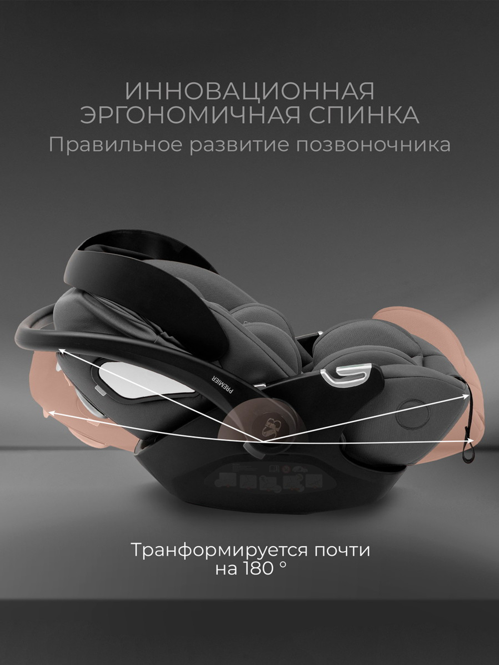 Коляска 3 в 1 Sweet Baby SBL Elegante Pro + автокресло Premier Grey Black
