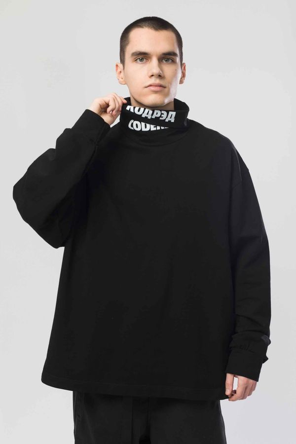 Водолазка оверсайз Rollneck Wide Coderedneck черная - фото 4