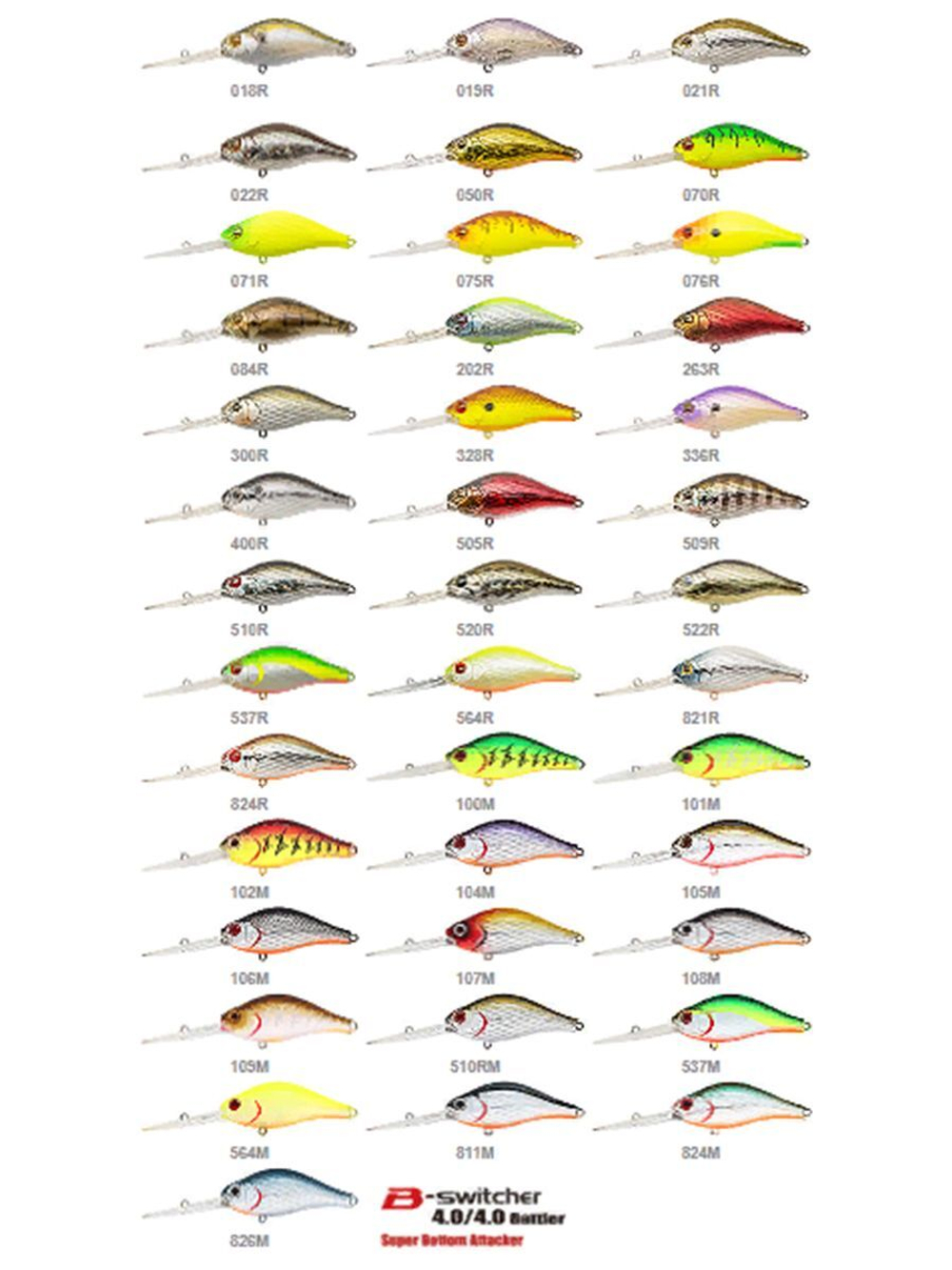 Воблер для рыбалки ZIPBAITS B-Switcher 4.0, 65мм, 13.0гр., заглубление 3.5-4.2м., цвет 101M, плавающий