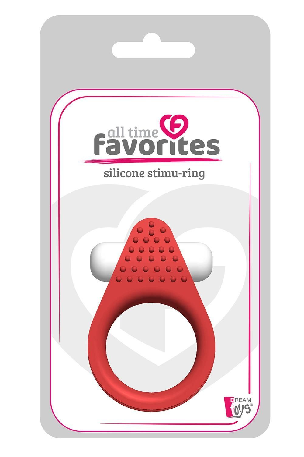 Красное эрекционное кольцо Silicone Stimu-Ring
