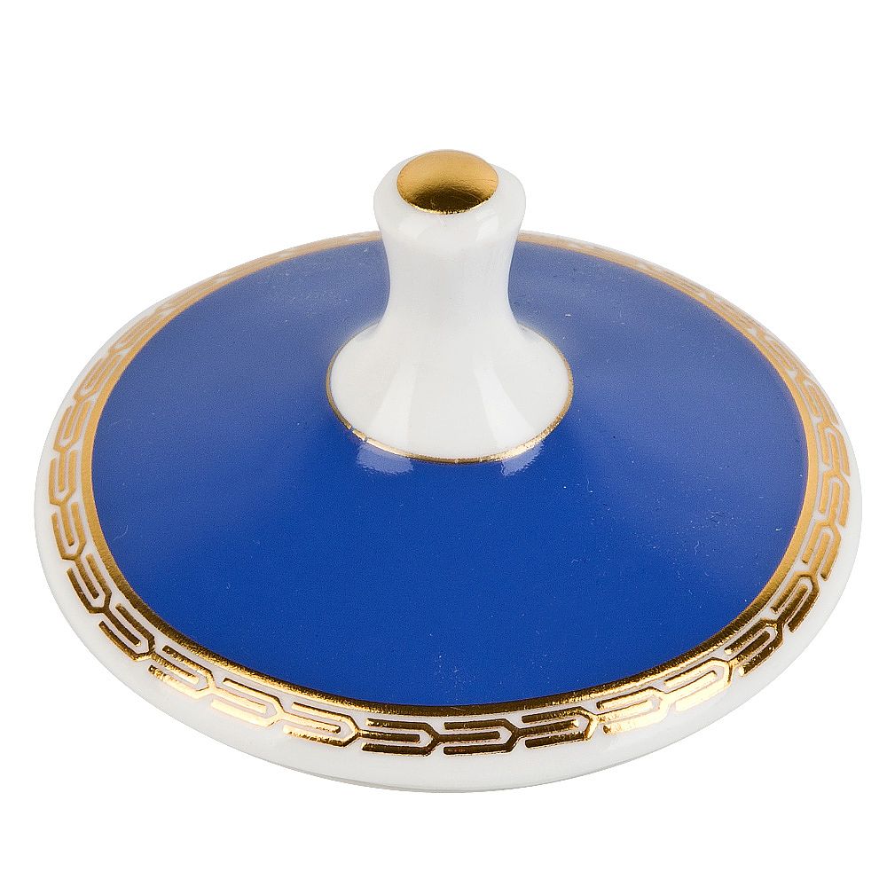 Банка с крышкой "Golden Blue" 12,5х9см v=350мл (фарфор) (подарочная упаковка)