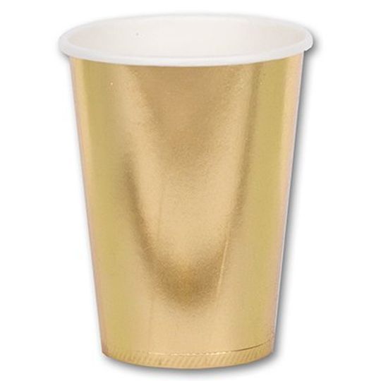 Стакан золотой 210мл 6шт