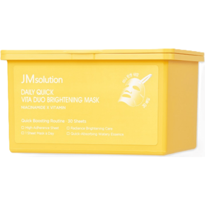 JMsolution Daily Quick Vita Duo Brightening Mask 30ea, 350ml - Осветляющие тканевые маски с ниацинамидом и витамином С