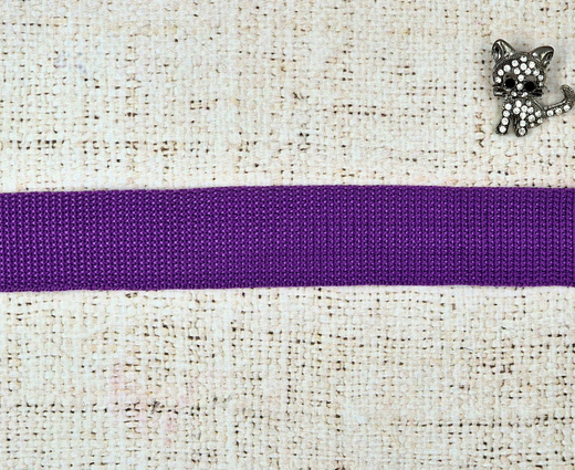 Лента ременная стропа, 10 гр/м, ш. 2 см, фиолетовый