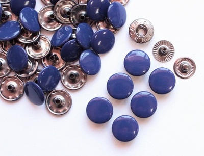 Кнопки Альфа (12,5 мм, уп.10 шт.). Темно-синяя