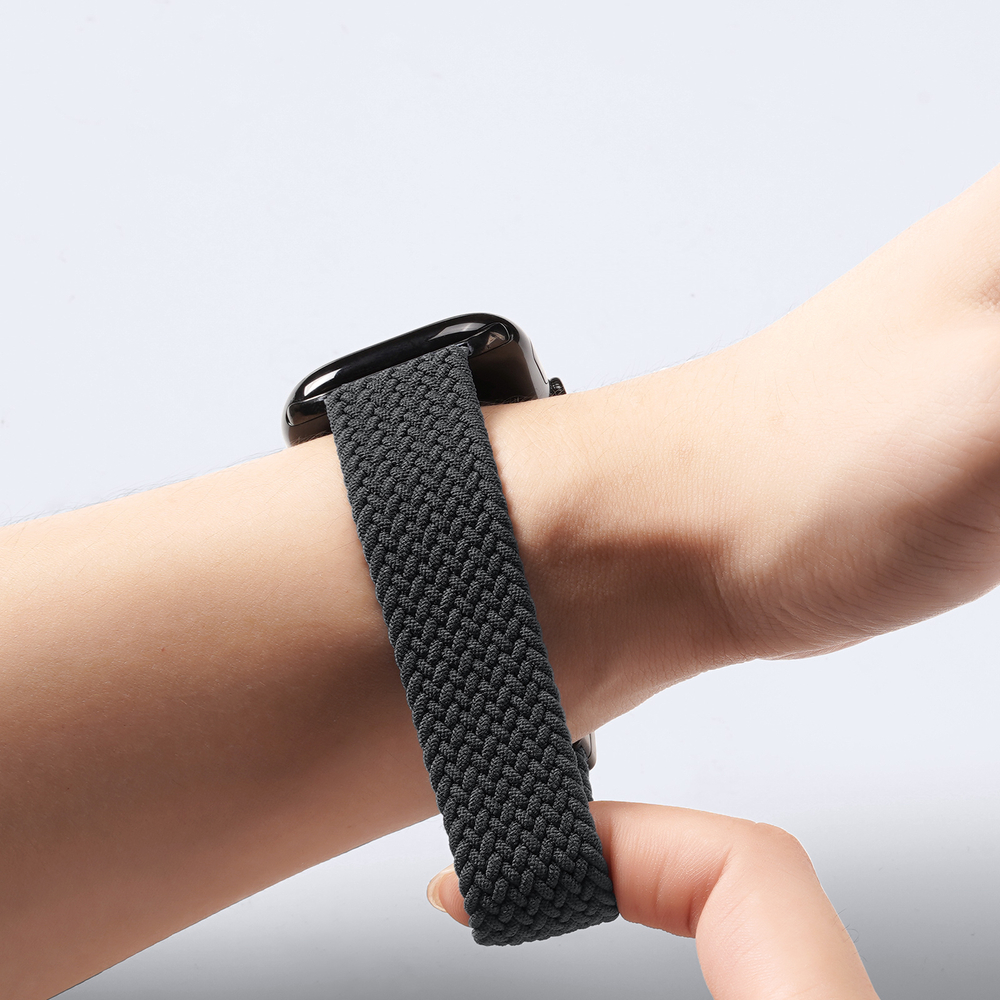 Эластичный ремешок черного цвета (Midnight) для смарт часов Apple Watch размером 42, 44, 45, 46, 49MM, серия Mixture Ultra Series от Dux Ducis