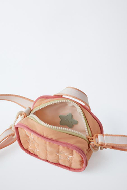 ZARA СУМКА «ЗВЕЗДА» С ПЛЕЧЕВЫМ РЕМНЕМ, ОРАНЖЕВЫЙ