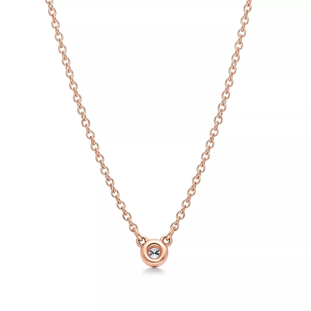 Подвеска из розового золота с бриллиантом, Tiffany👑Diamonds by the Yard.