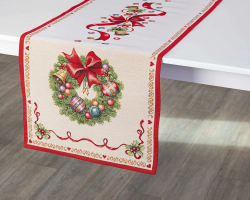 Дорожка для стола 44х140см Mix&Match Home Красные бантики