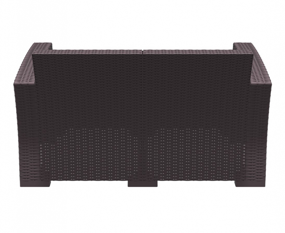 Диван пластиковый плетеный двухместный с подушками Monaco Lounge