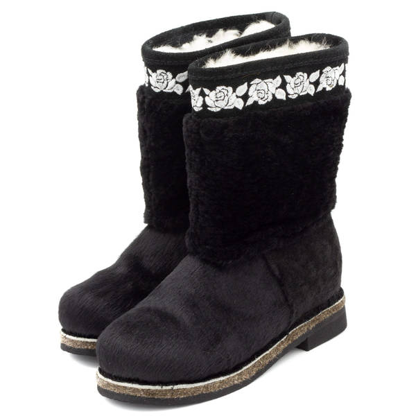 Унты детские из мутона и замши