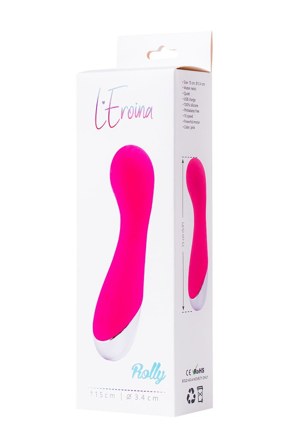 Вибратор для точки G ToyFa L'EROINA, 15 см, 10 режимов