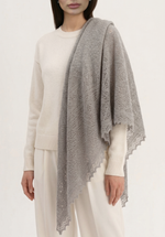 Оренбургский пуховый платок П2-130-03 серый