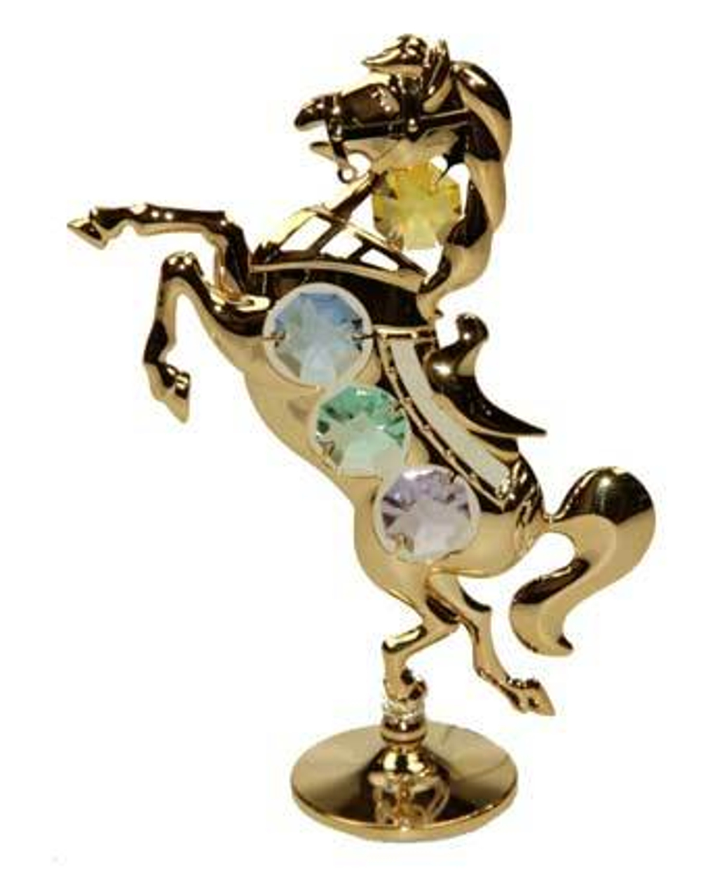 Фигурка декоративная Crystocraft Лошадь с кристаллами Swarovski, 4х9х13 см