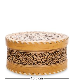 Народные промыслы BST-305 Шкатулка «Рябина» (береста)