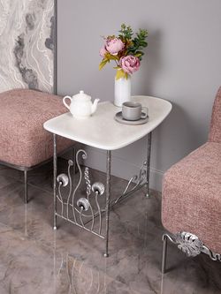 Столик декоративный Блюм - 2 Античное серебро