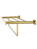 Полотенцедержатель с полкой WONZON & WOGHAND FIRST, Глянцевое золото (WW-8481-LG)