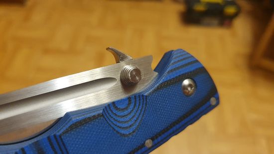 Сьемный титановый вейв для складных ножей (Сатин)