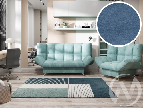 Диван прямой Клик-Кляк 8 ДК (SELFIE Dusty Blue; 3 категория)
