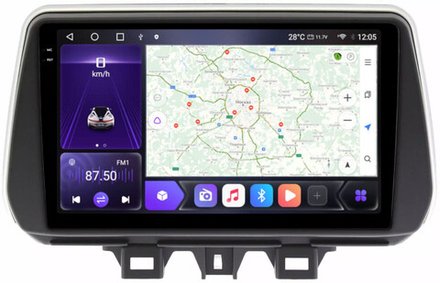 Магнитола для Hyundai Tucson 2018-2021 - Carmedia SF-9728 QLed+2K, Android 12, TS10,  CarPlay, 4G SIM-слот