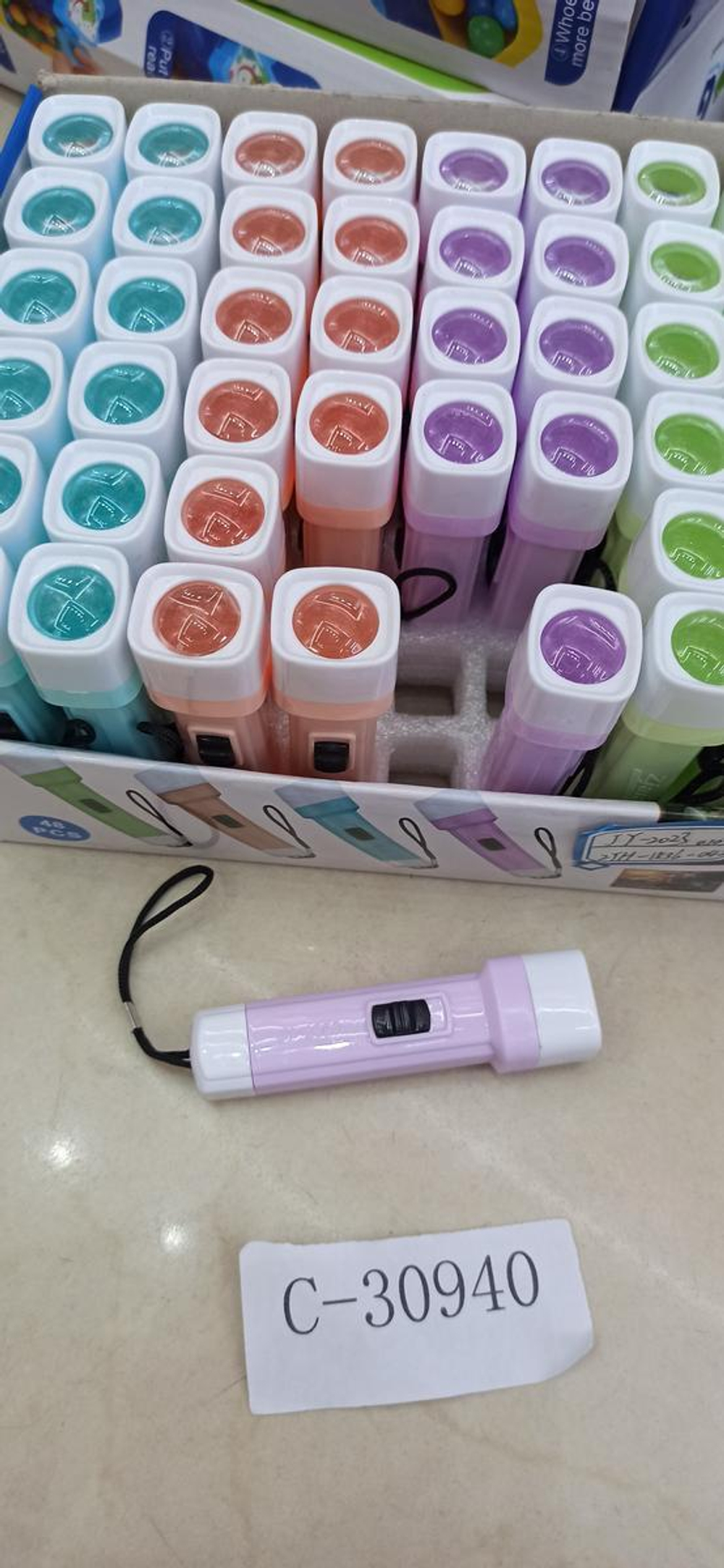 Фонарик 9,5 см, разноцветный принт, с-30940