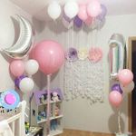 Шар (35"/89 см) Фигура, Полумесяц, Серебро 1 шт.