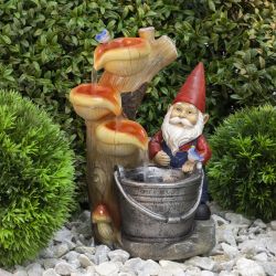 GANF-03 GREEN APPLE Настольный фонтан Гном Лесник 31 см | Фонтаны Green Apple