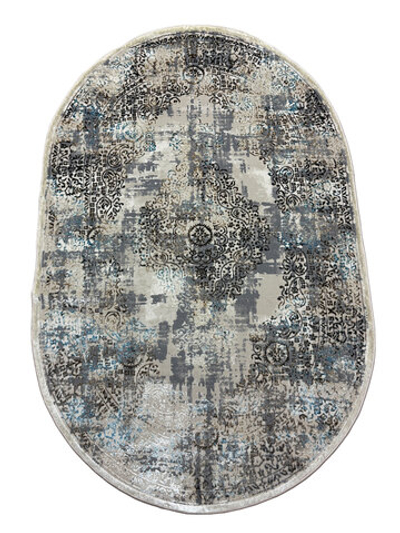 Ковер Roma 37908A Blue FLS/Beige FLS Овал