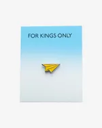 Значок For Kings Only Бумажный Самолётик желтый
