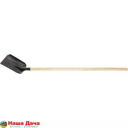 Лопата совковая, 230 х 280 х 1400 мм, деревянный черенок, Россия