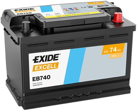 EXIDE - EB740-EXI - Starter Battery - Povrat artikla narucenog iz Njemacke nije moguc.