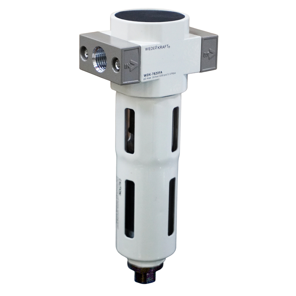WDK-7820FA Фильтр-масловлагоотделитель 1/4" 5 мкм, 16 бар, с автоматическим сбросом конденсата