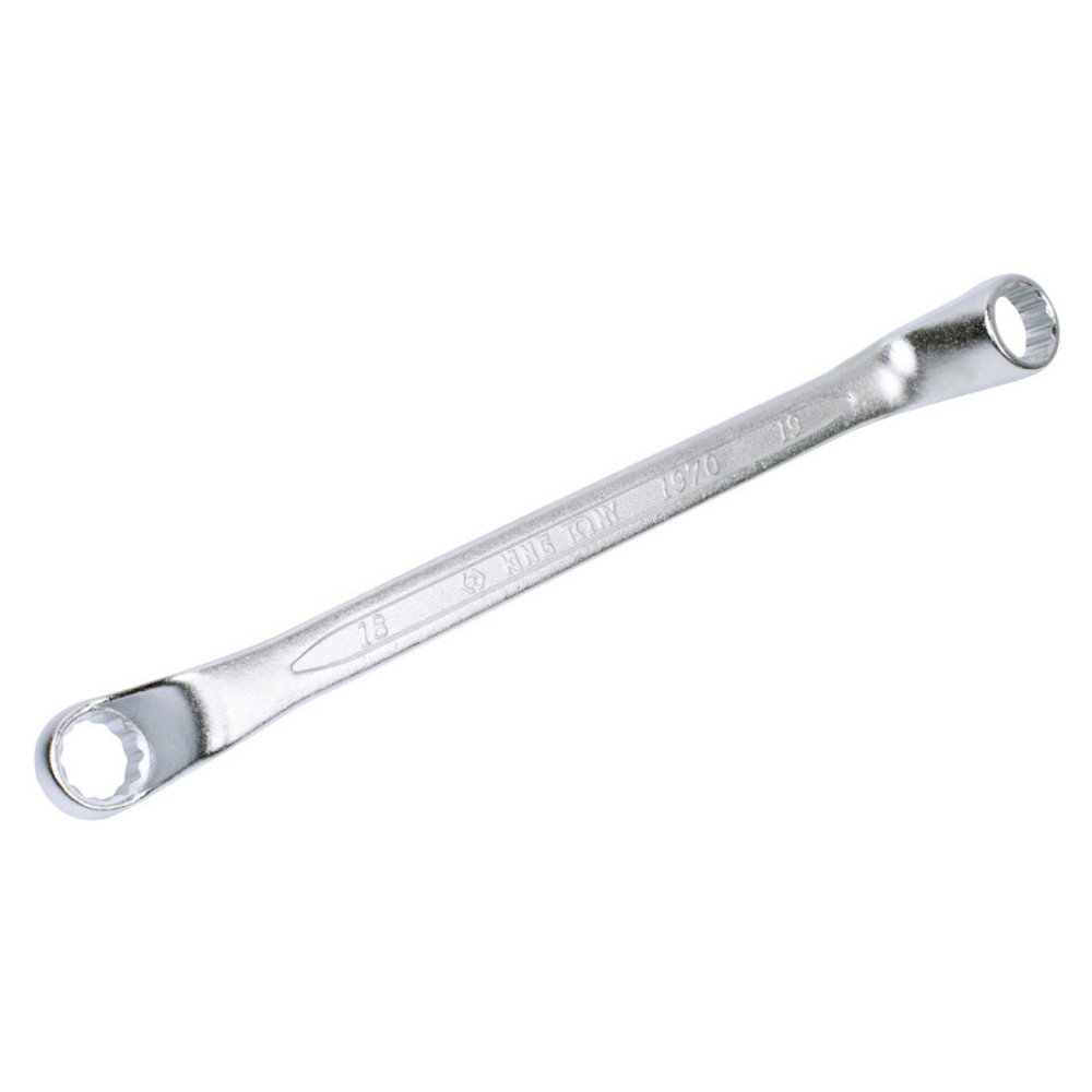 Ключ накидной изогнутый 18x19 мм KING TONY 19701819