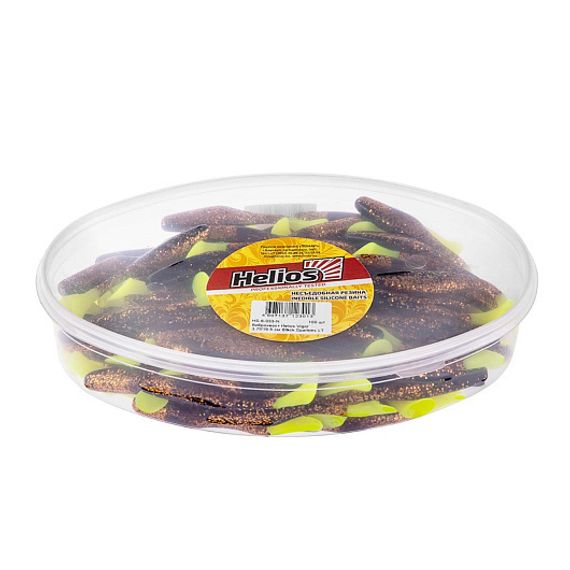 Виброхвост несъедоб. Vigor 3,75&#39;/9.5 см Black Sparkles LT 100шт. (HS-6-033-N) Helios