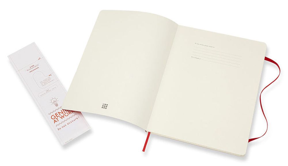 Блокнот Moleskine Classic Soft XLarge 190х250мм 192стр нелинованный мягкая обложка красный (QP623F2)