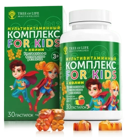 Tree of Life Kids Мультивитаминный комплекс + Холин 30 пастилок