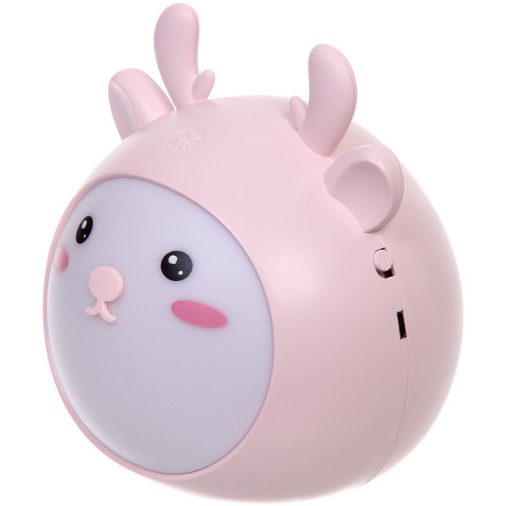 Светильник «Sweet - Оленёнок» 12.5*12.5*13см LED, USB 0.6-4.2W 5V, Розовый