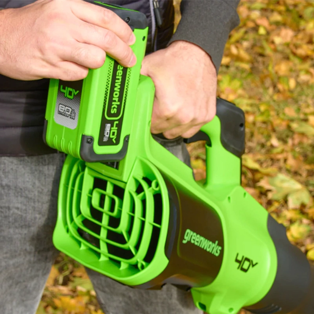 Greenworks GD40BG3 40В воздуходувка аккумуляторная (1 x 4 Ач, ЗУ) 85 м/с 2408207UB