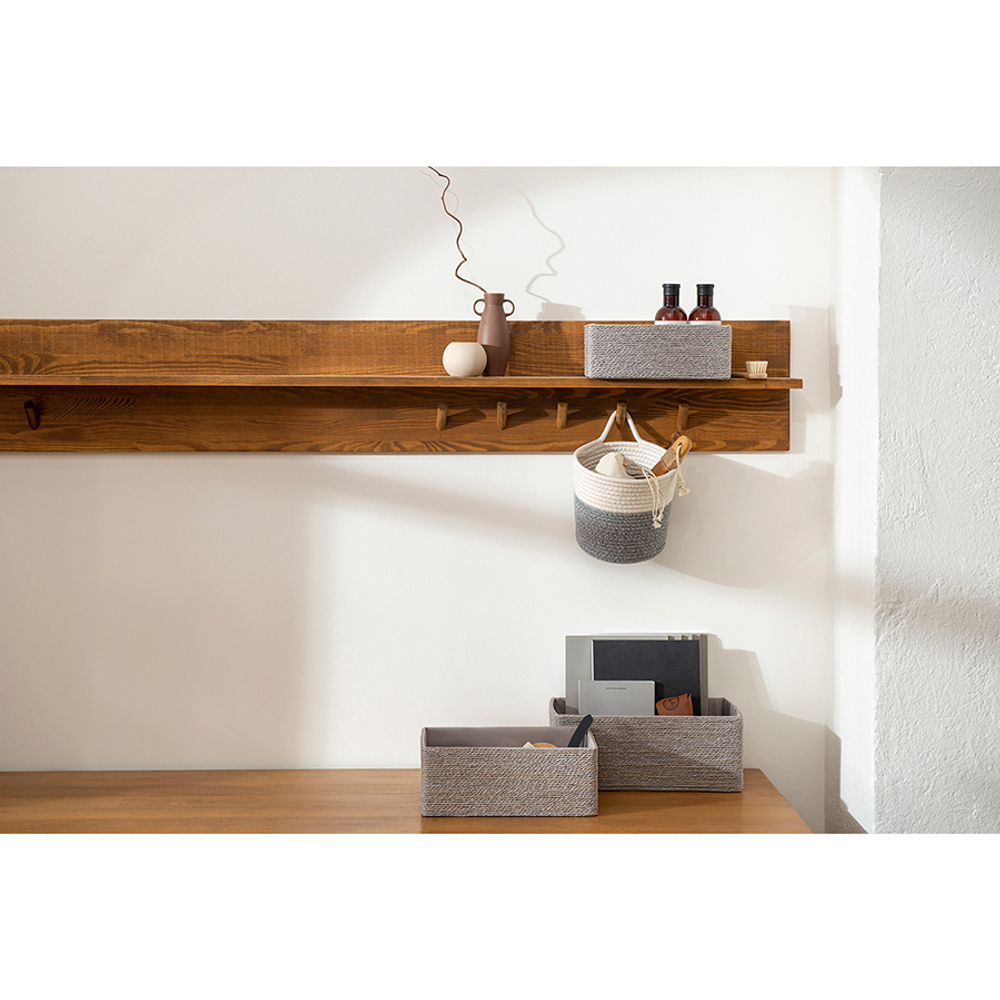 Корзина для хранения Bergenson Bjorn Lian 34х22х14см светло-серая