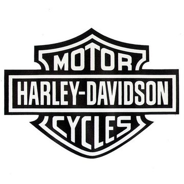 Наклейка Harley Davidson (лого ч/б)
