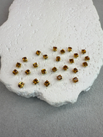 Шатоны 3 мм, Топаз в золоте, 25 шт