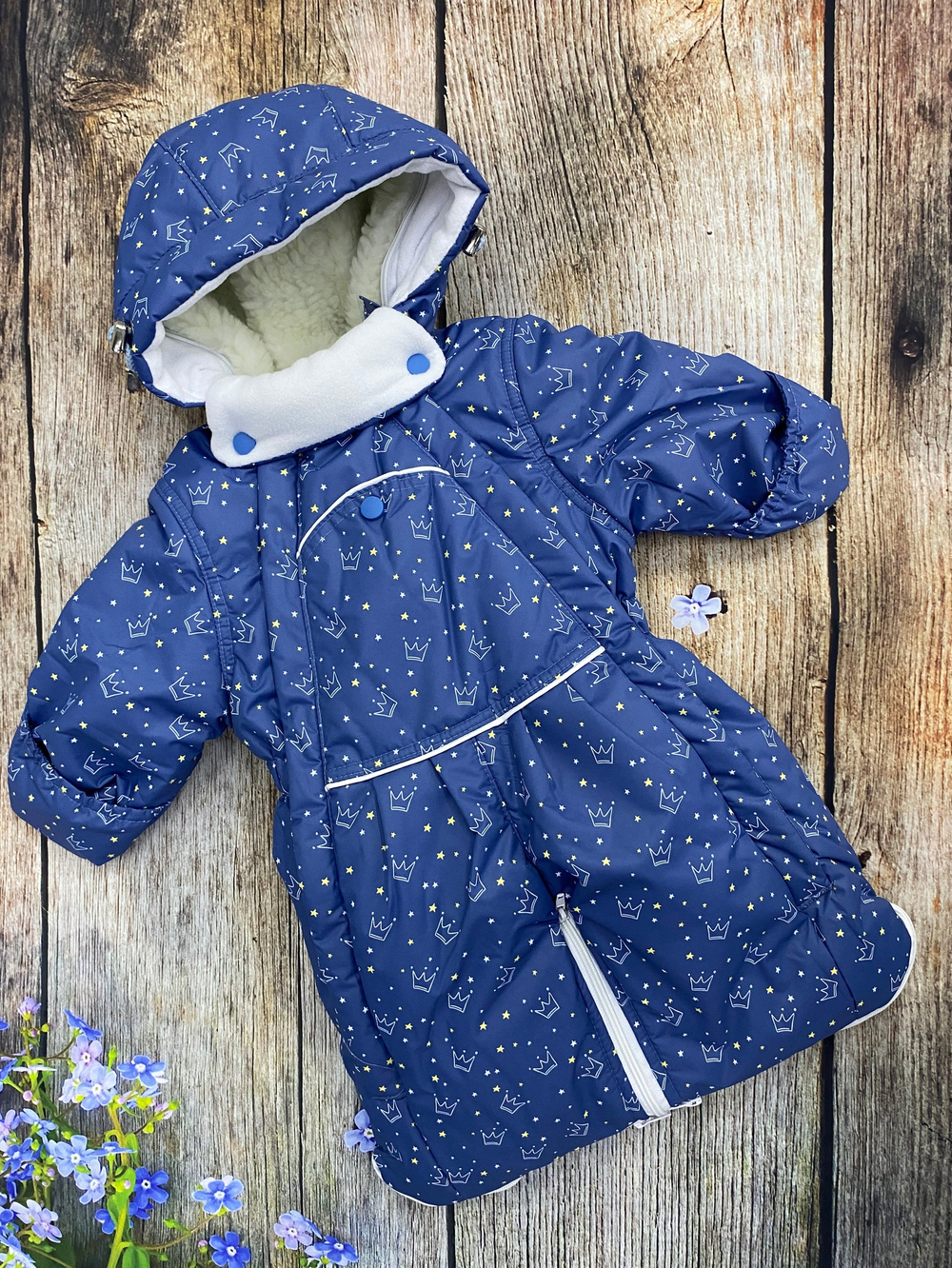 Комбинезон-трасформер детский 2в1 "Принц" , модель: 72-18 (Цвет: Т. брусника, Размер: 80)