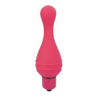 Розовая вибропуля с силиконовой насадкой (Цвет: розовый)