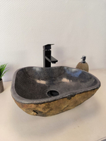 Раковина из речного камня RS-65961 45х37х16 из натурального камня
