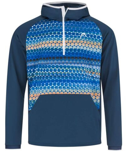Мужская теннисная кофта Head Topspin Hoodie - небесный