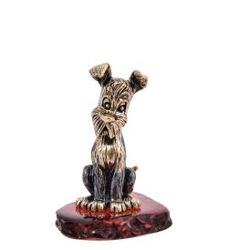 Народные промыслы AM- 110 Фигурка «Дружок» (латунь, янтарь)