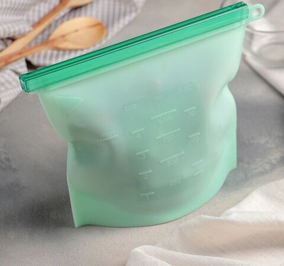 Силиконовый герметичный пакет с zip-lock замком (1,1 л.) (Цвет: разноцветный)