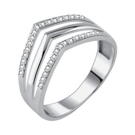 Кольцо из серебра с фианитами